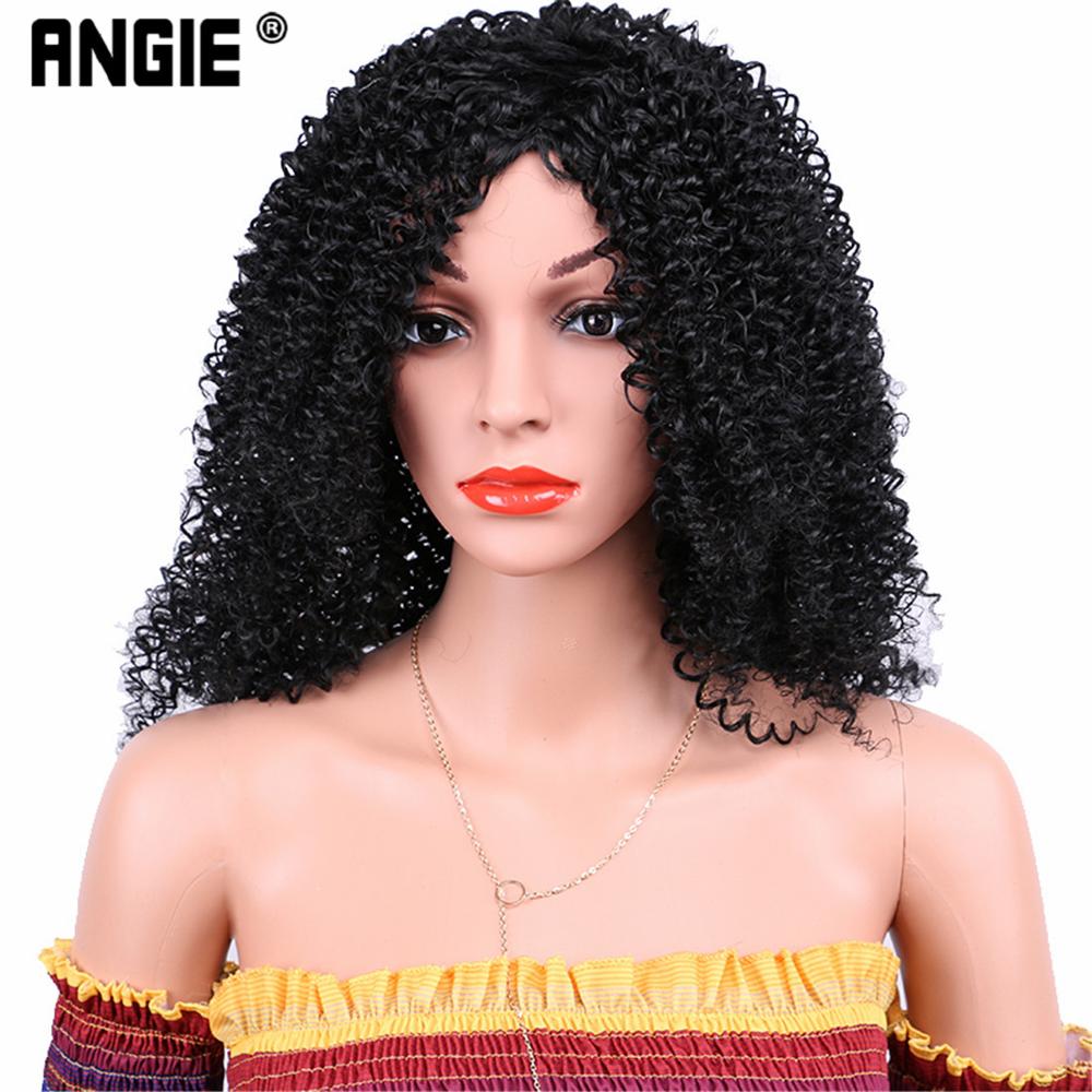 Buy Angie Kinky Curly Wig 18 Inches Black Heat Resistant Fiber