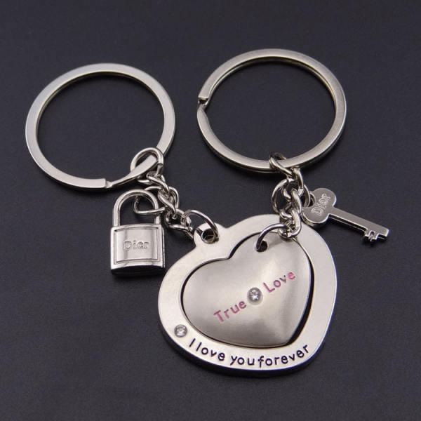 I Carry Your Heart With Me Half Hearts Couple Keychains Matching Key Ring | 365 In Love - Foto 2