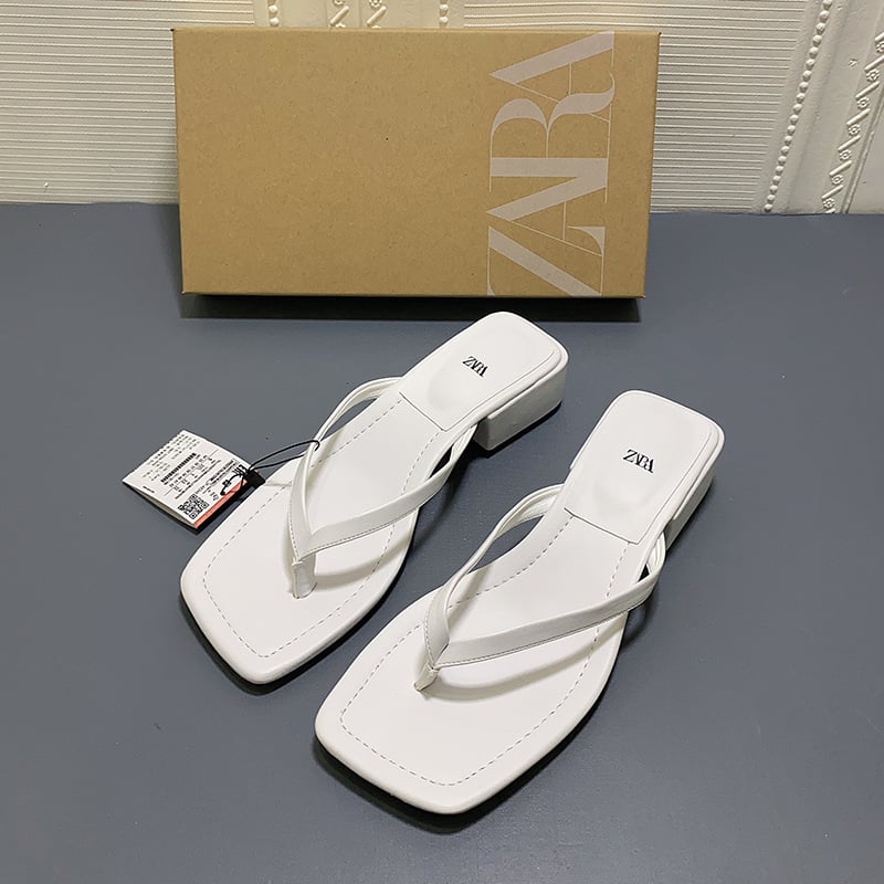 Zara white slippers fashion