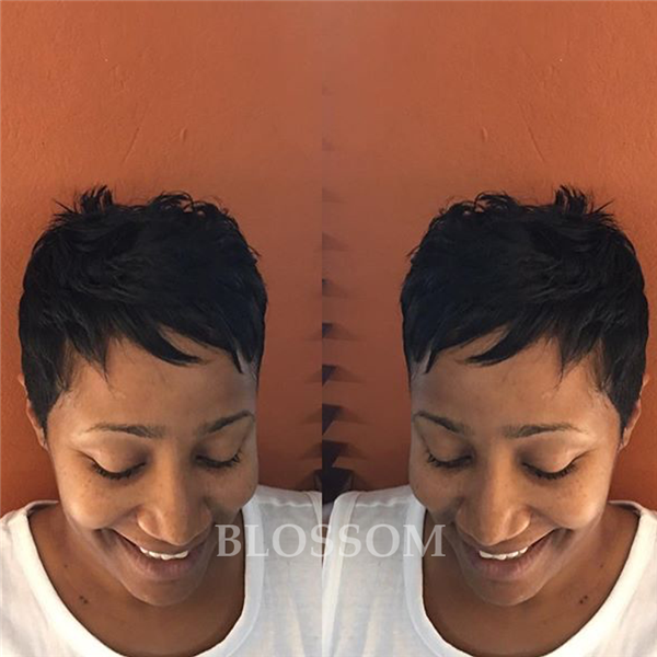 Buy Cheap Black Women Short Pixie Wigs Human Natural Hair Wigs