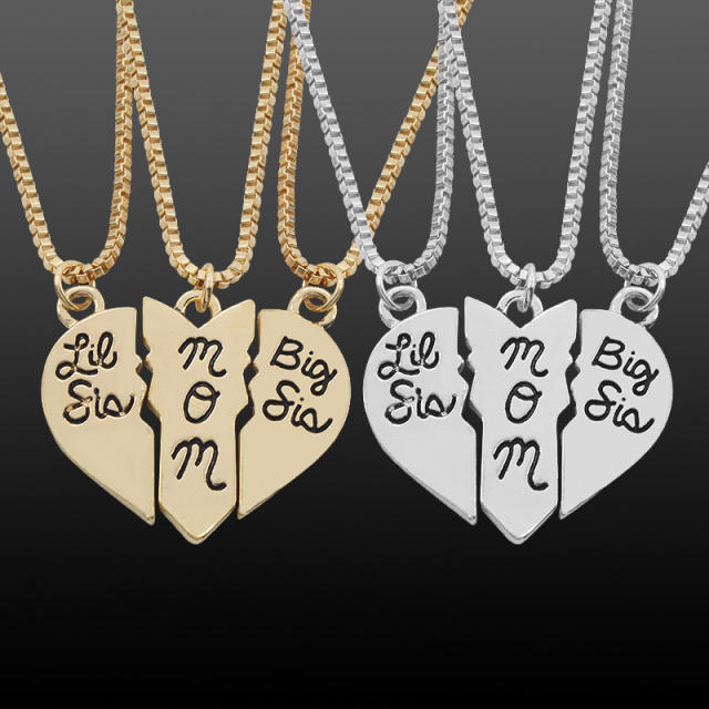 Mom big sis little 2024 sis necklace