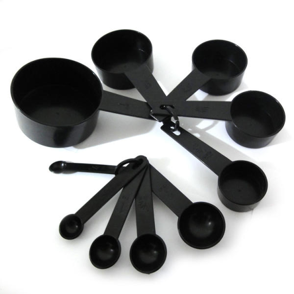 10pc Black Set Plastic Measuring Spoon Plastic Measuring Spoon