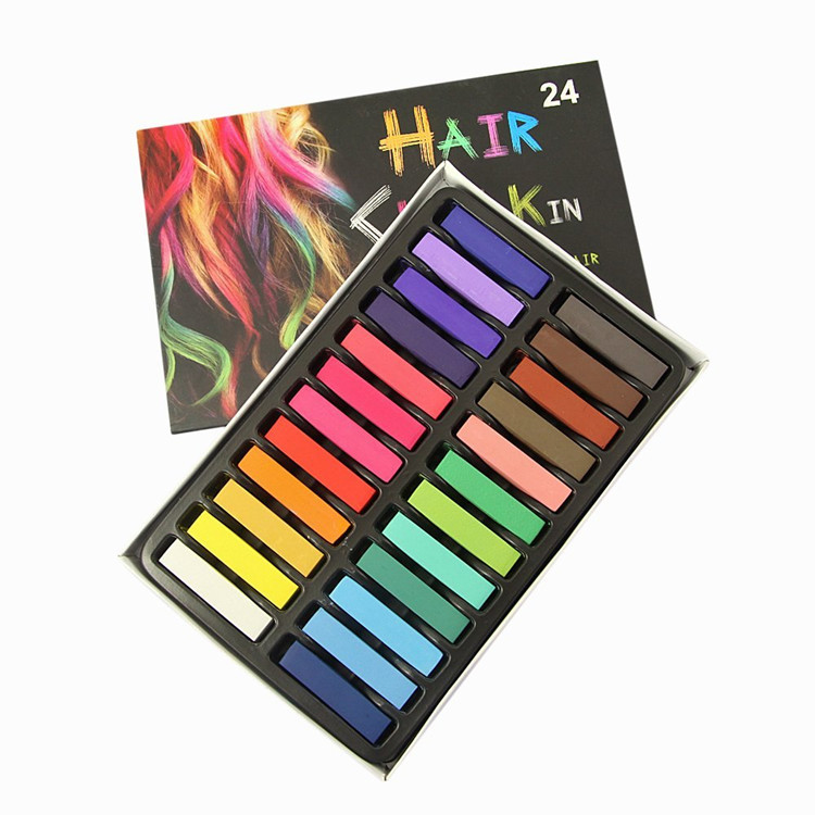 Buy 6 12 24 36 Colors Temporary Hair Chalk Set Non Toxic Rainbow