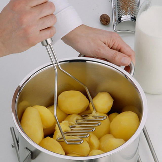 Kitchen Potato Masher Stainless Steel Vegetable Fruit Potatoe Press Crusher  Tool