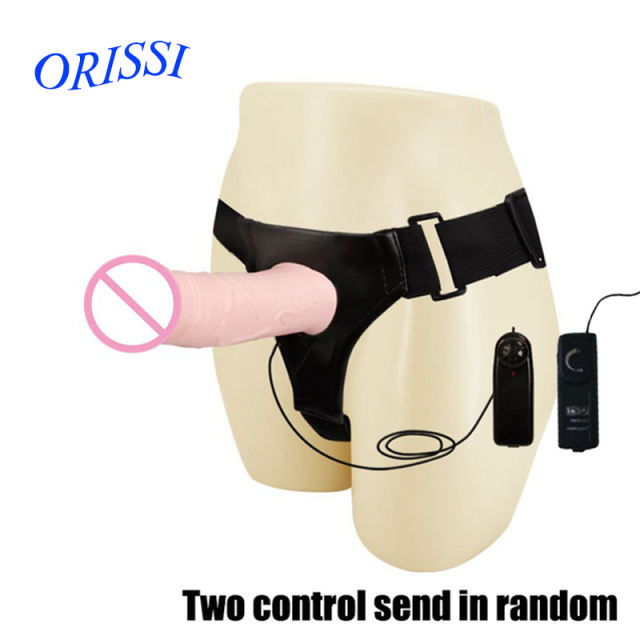 Adult Sex Toys For Couple Men Wear Vibrating Dildo Strap-on Vibrator Hollow  Penis Sleeve Sex Products (without Batter)