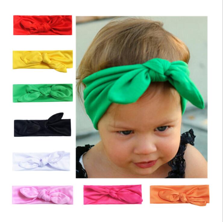 5pcs Dot Bowknot Rabbit Ear Ribbon Headwear Hairband Kids Headwear Accessory X