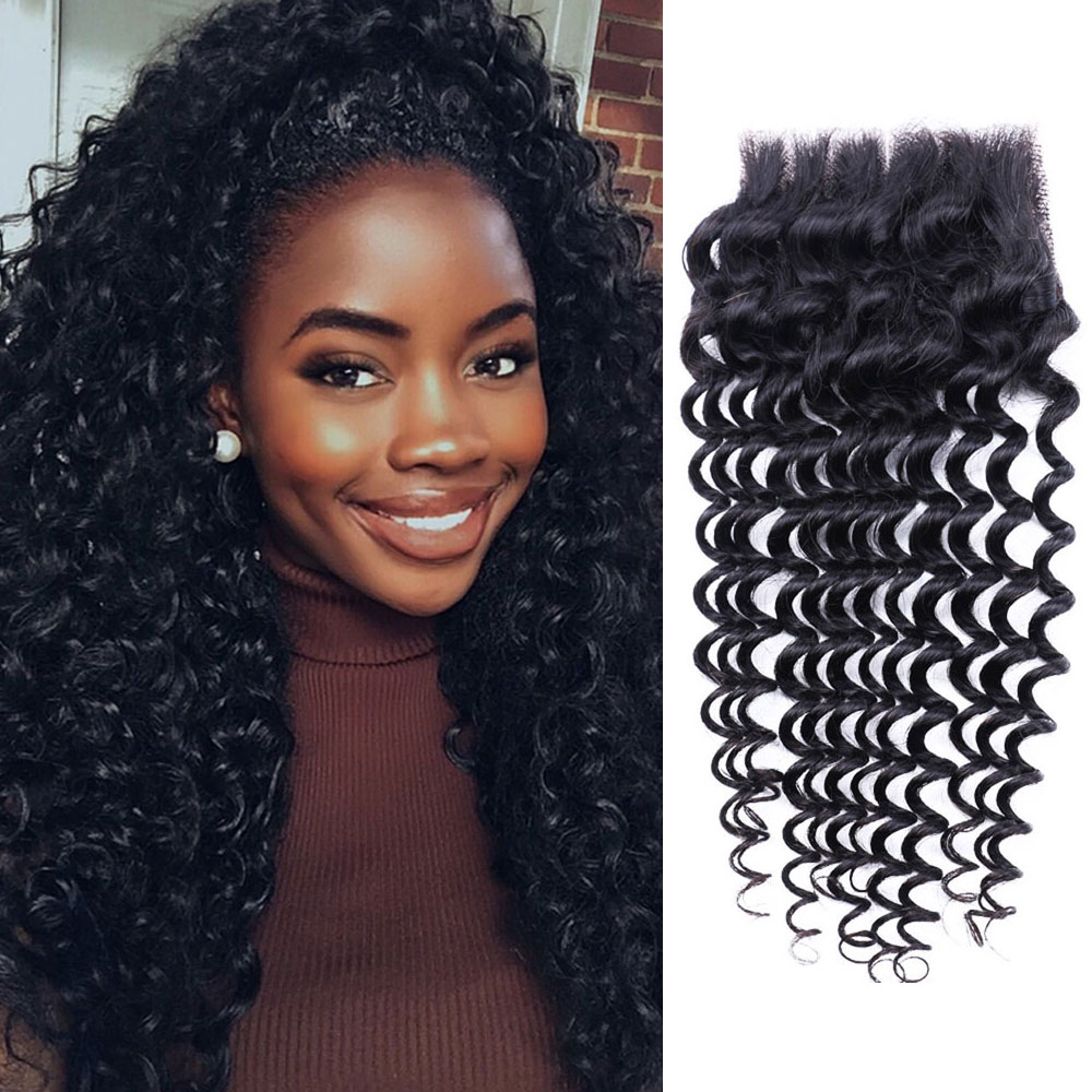 Buy 1 Piece Human Hair Malaysian Deep Wave Hair Lace Closure 8