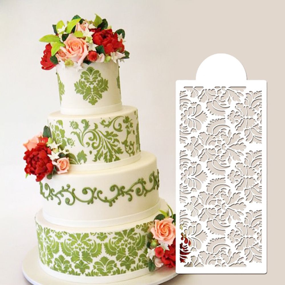 Buy 1pc New Pretty Damask Lace Border Cake Side Cupcake Stencil