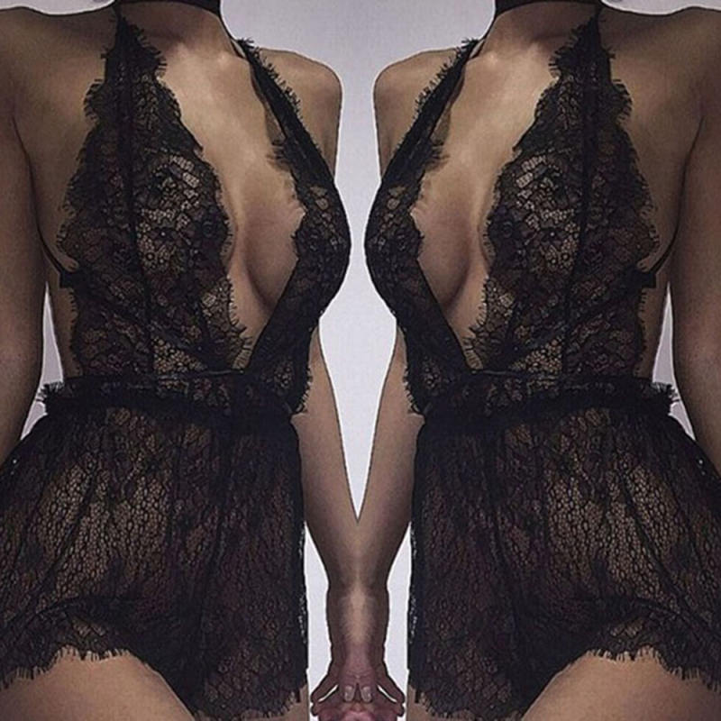 sexy lingerie lace dress babydoll women's underwear nightwear sleepwear g-string Stretch Lace Cheeky Panty