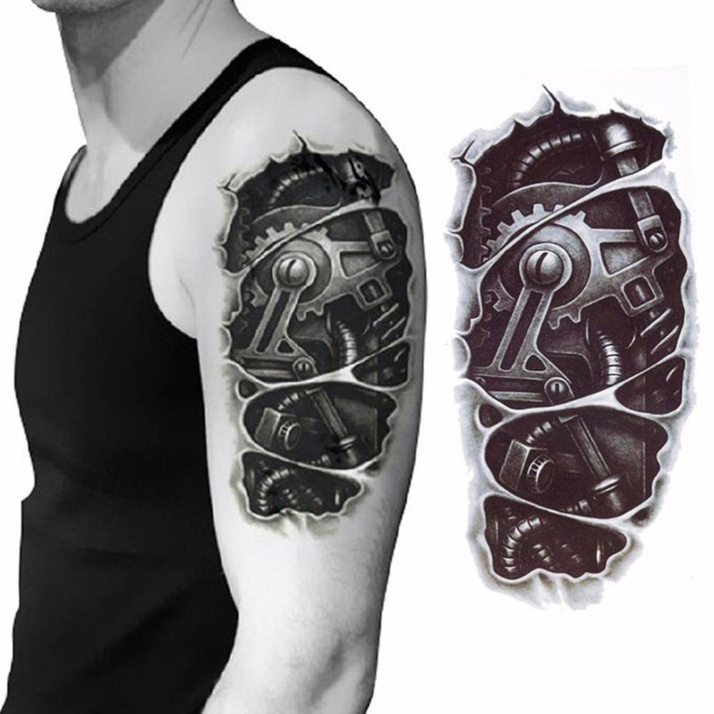Dragon robot full arm art temporary Tattoo - red and black Temporary Tatoos  | eBay