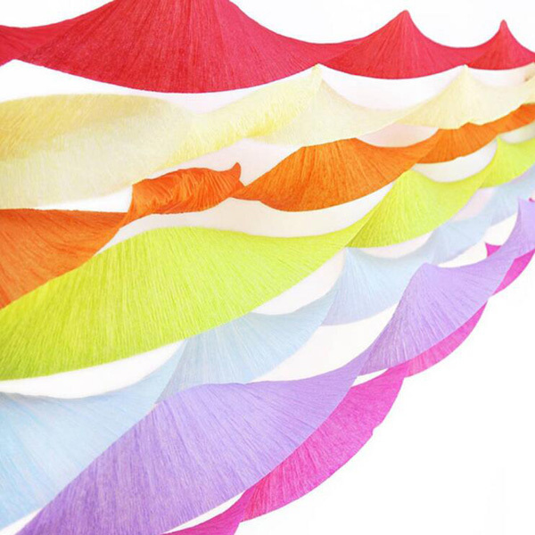 10M DIY Crepe Paper Streamers Party Decorations Wedding Rolls