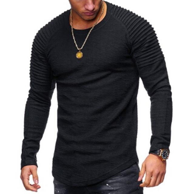 Men Long Sleeve Fashion Slim Bodycon Casual Street Style T Shirt Top S-4XL, Wish