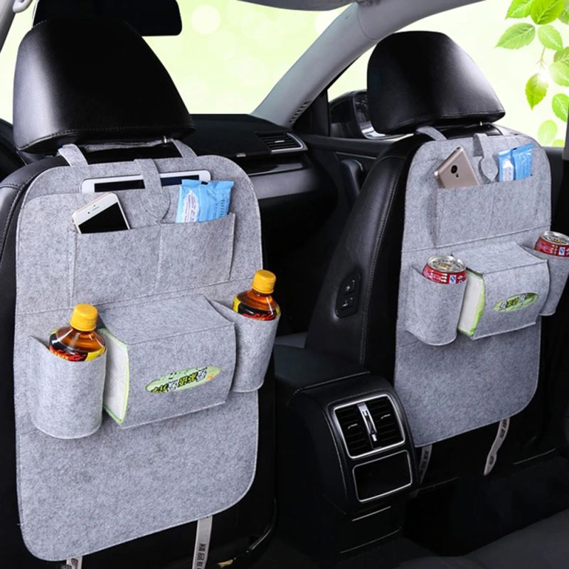 Car Storage Bag Universal Back Seat Organizer Box Felt Covers Backseat  Holder Multi-Pockets Container Stowing Tidying Styling
