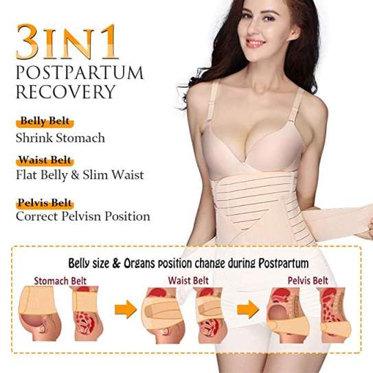 3 in 1 Postpartum Belly Support Recovery Wrap Belly Band,After