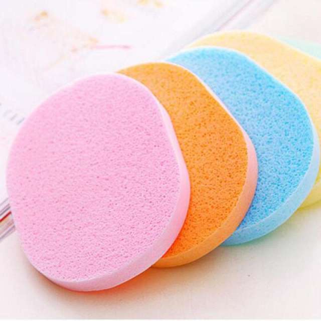 5Pcs New Random Color Sponge Puff Soft Facial Cleansing Sponge