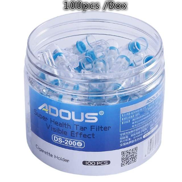 Men's cigarette filter microporous plastic safe and healthy disposable filter  cigarette holder (100PCS / box)