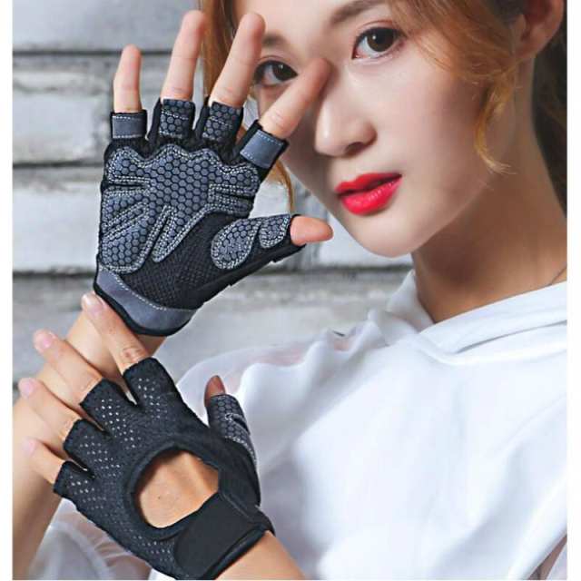 Gloves Sports Half Finger Gloves Yoga Gloves Non-Slip Cycling Sunscreen  Gloves
