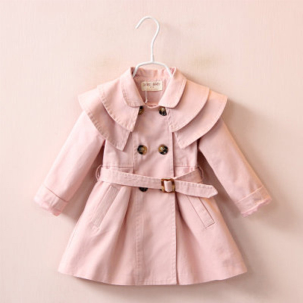 LSERVER Children's Winter Jacket Girls Fur Collar Windproof