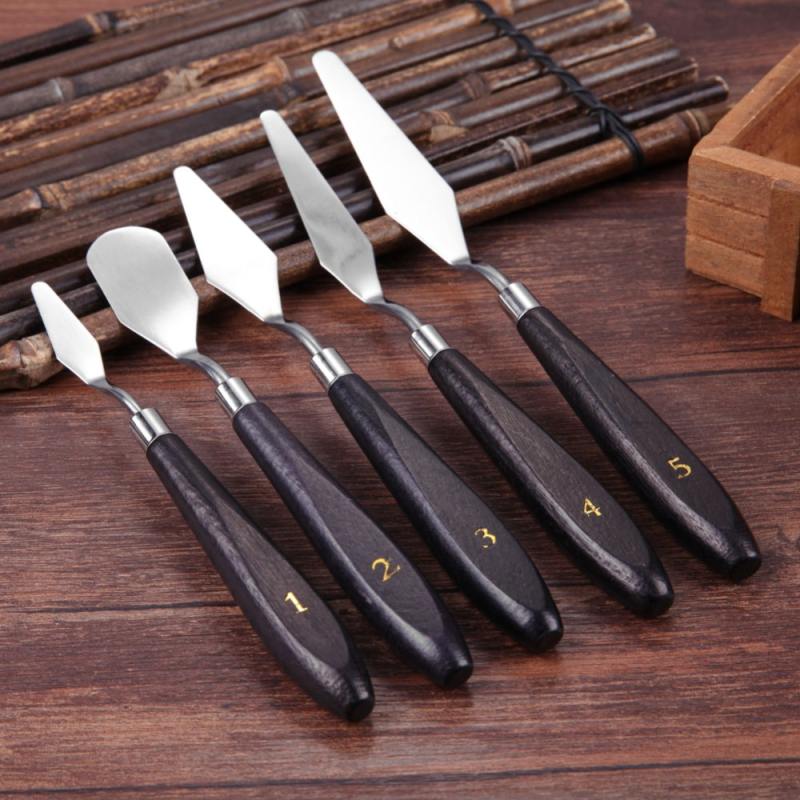 Painting Knife Set Painting Mixing Scraper Stainless Steel Palette Knife  Painting Art Spatula with Wood Handle Art Painting Knife Tools for Oil  Canvas