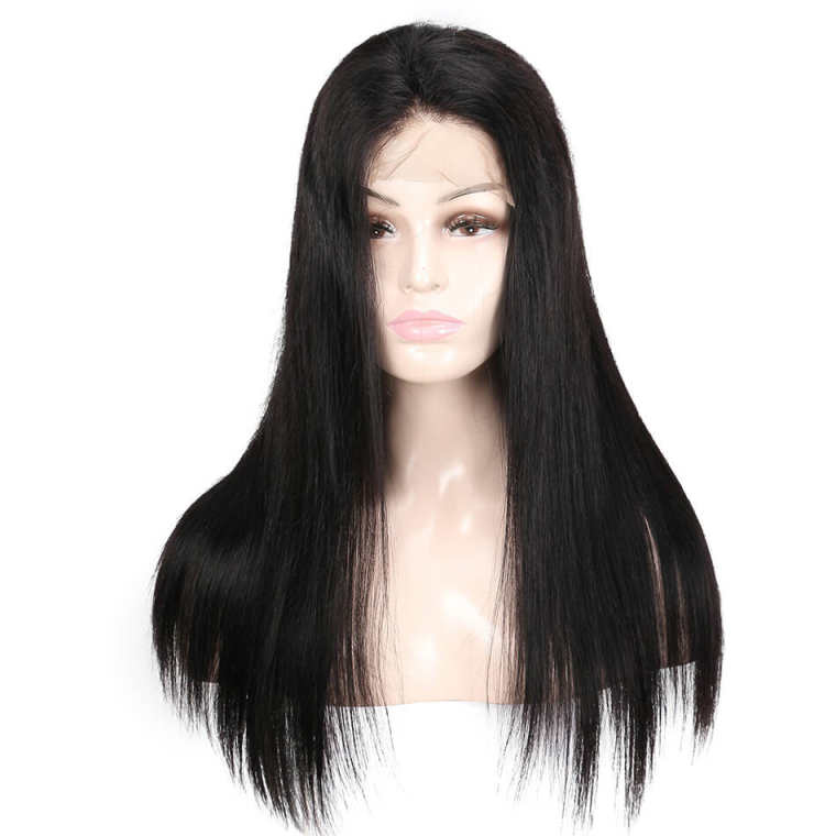 BOL Indian Straight unprocessed 100 Virgin Human Hair Wigs 4 4 U Part Lace Frontal Wig 150 Density