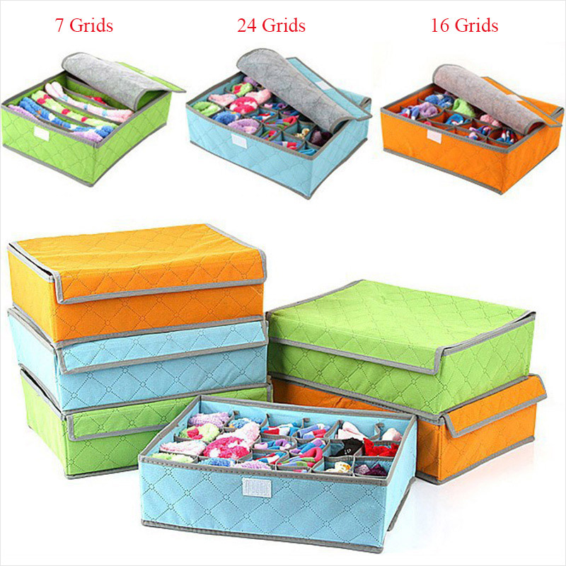Foldable Non-Woven Underwear Bras Sock Cloth Storage Box Closet Drawer Organizer