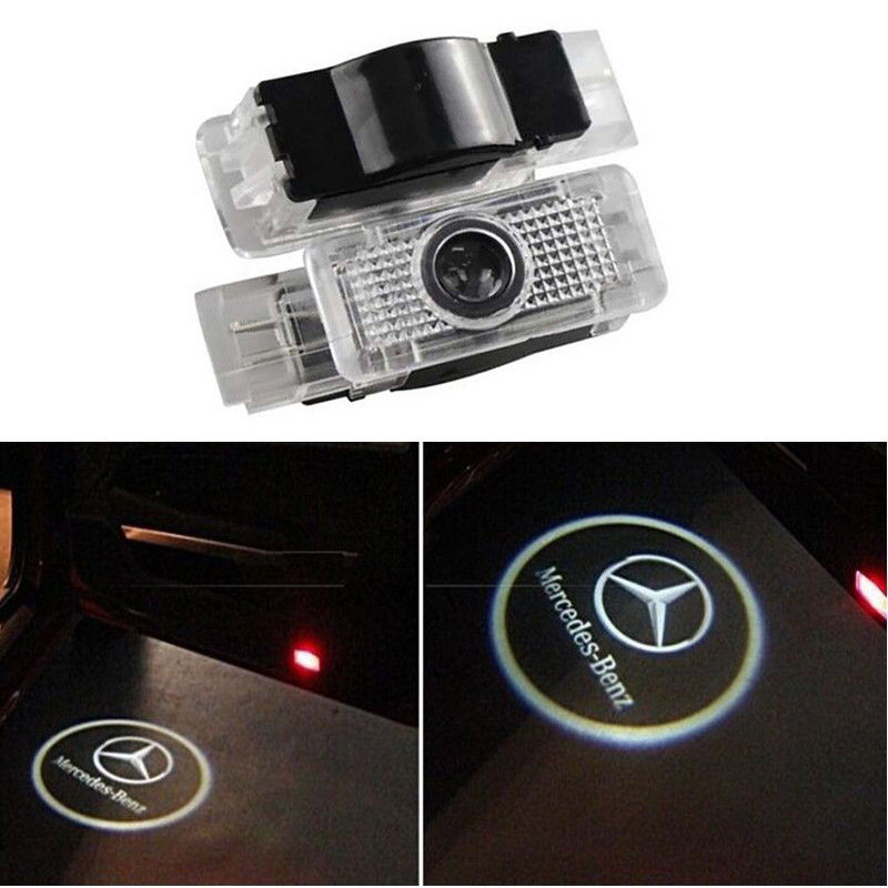 Buy 2 Pieces Fit For Mercedes Benz Led Door Light Logo Hd