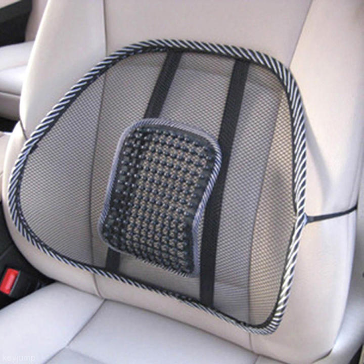 2 Cool Vent Cushion Mesh Back Lumber Support Car Office Chair Truck Seat Black !