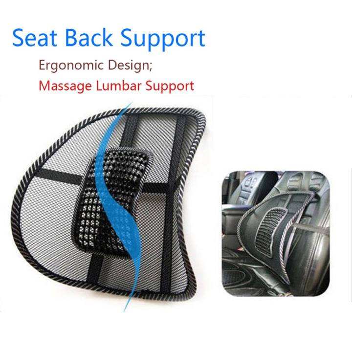 Chair Back Support Massage Cushion Mesh Relief Lumbar Brace Car