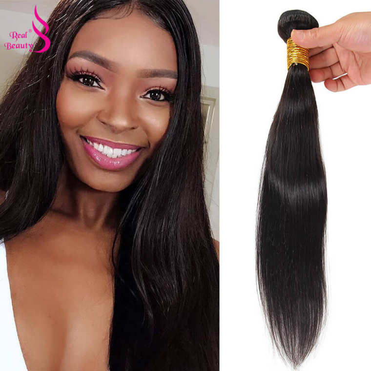 50G Brazilian 8 24 Straight Unprocessed Human Hair Extension 100 Human Hair Weave Bundles 1PC LOT