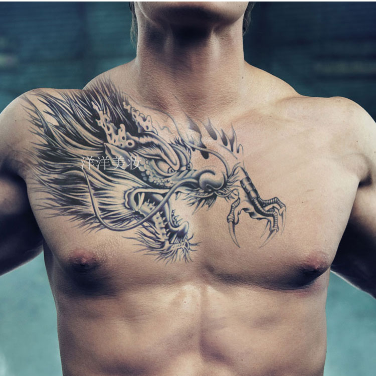 6Pcs Waterproof Temporary Tattoo Sticker Dragon Wolf Flame Totem Arm Tattoos  Men  eBay