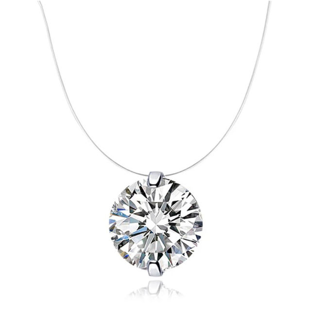 Invisible Necklace Women Jewelry Shiny Diamond S155