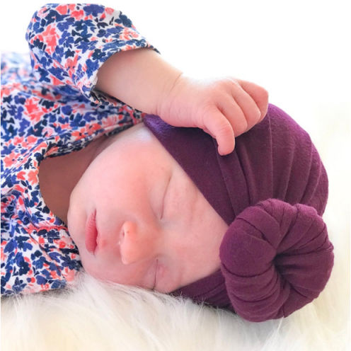 Infant Headbands Solid Cotton Kont Turban Headband For Girls