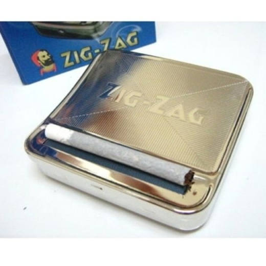 zig zag automatic cigarette rolling machine Automatic Cigarette Tobacco Rolling Machine Box Metal 70mm ZIG ZAG case new