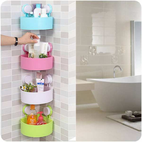 Bathroom Storage Rack Triangular Wall Mount Shelf For Toilet