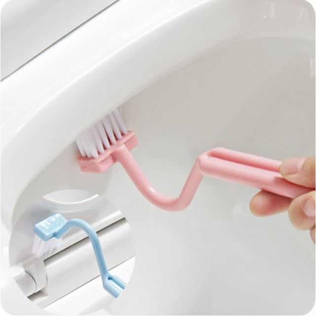 Bendable V-Shape Scrub Brush, Deep Cleaning Toilet Brush with Non-Slip