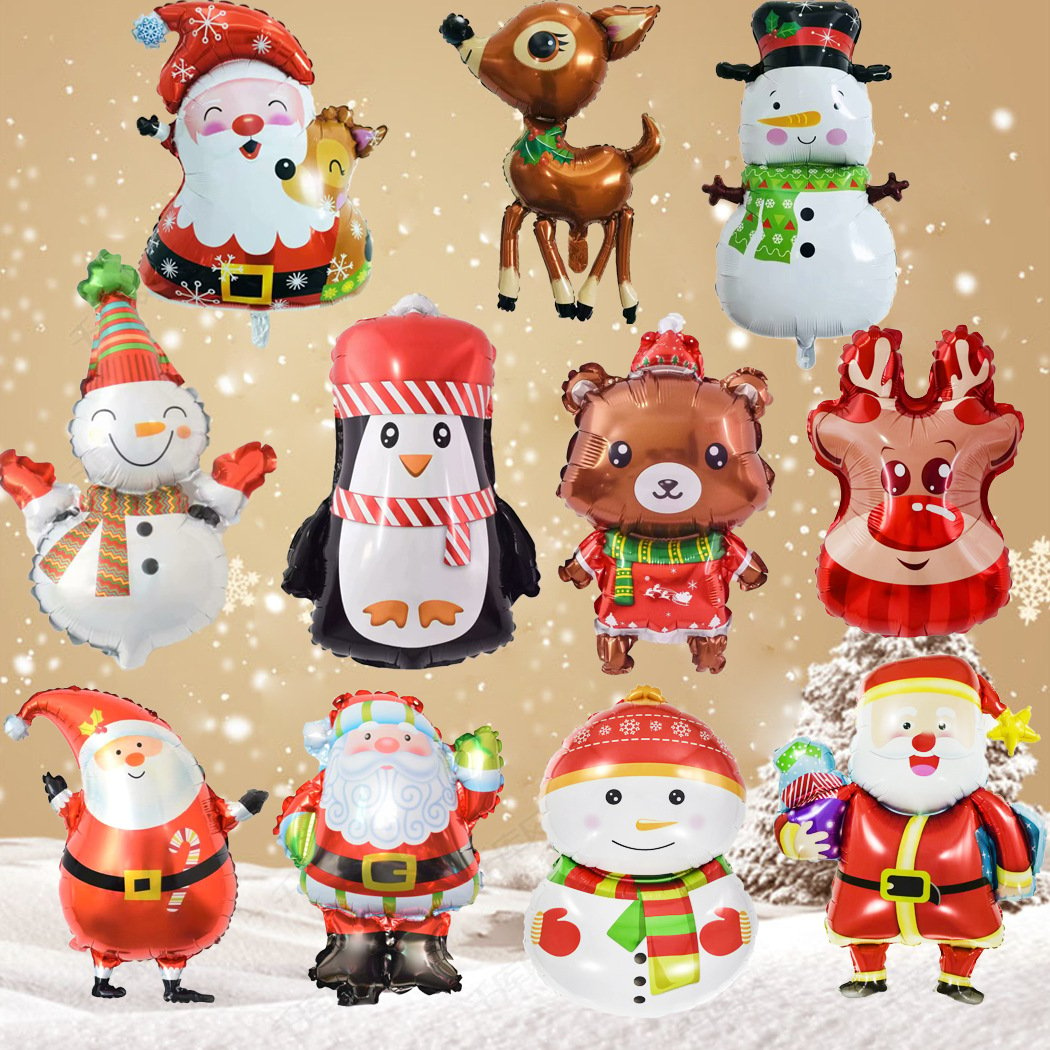 Xmas Christmas Santa Snowman Elk Balloon New Years Home Party Decor Ornaments - scp items meshes new 50 done working roblox