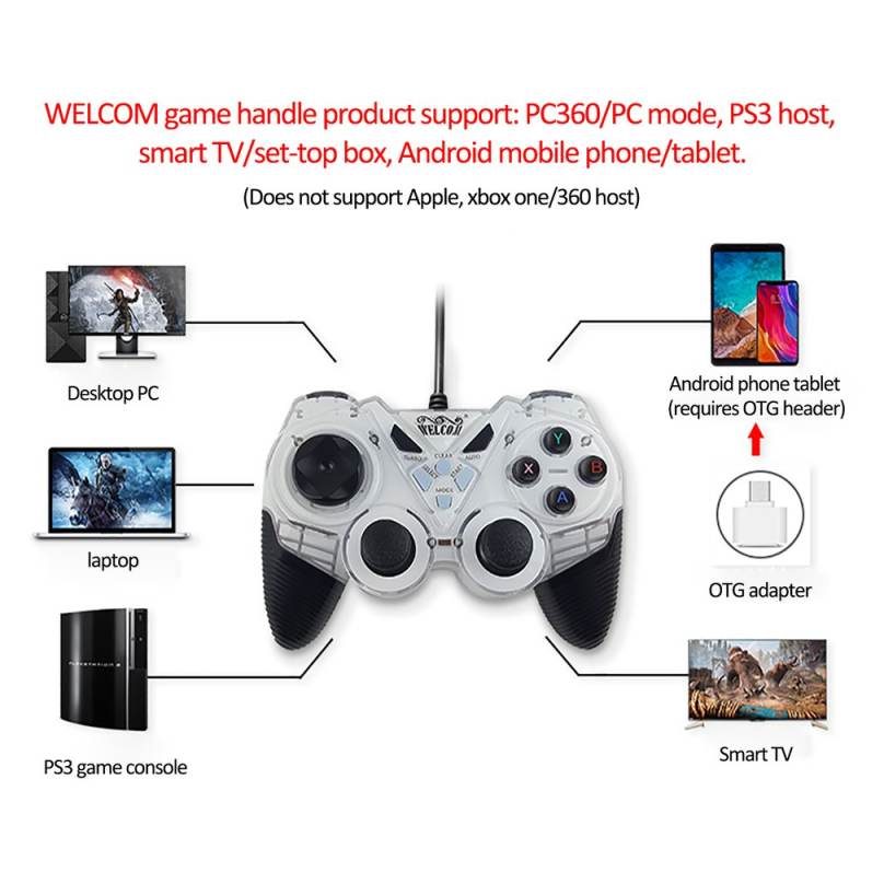 USB Wired Vibration Game Pad PC Controller Joystick Android USB Wired Vibration Game Pad PC Controller Joystick Android