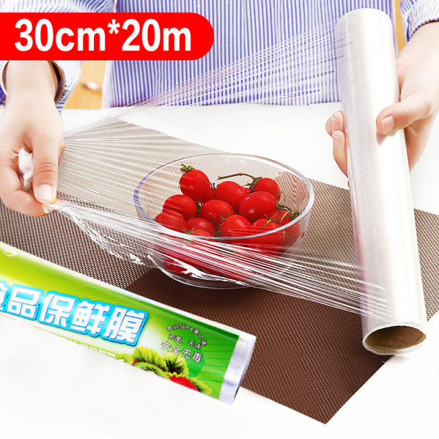 Kitchen Food Disposable Plastic Wrap For Fruit Vegetable Cling