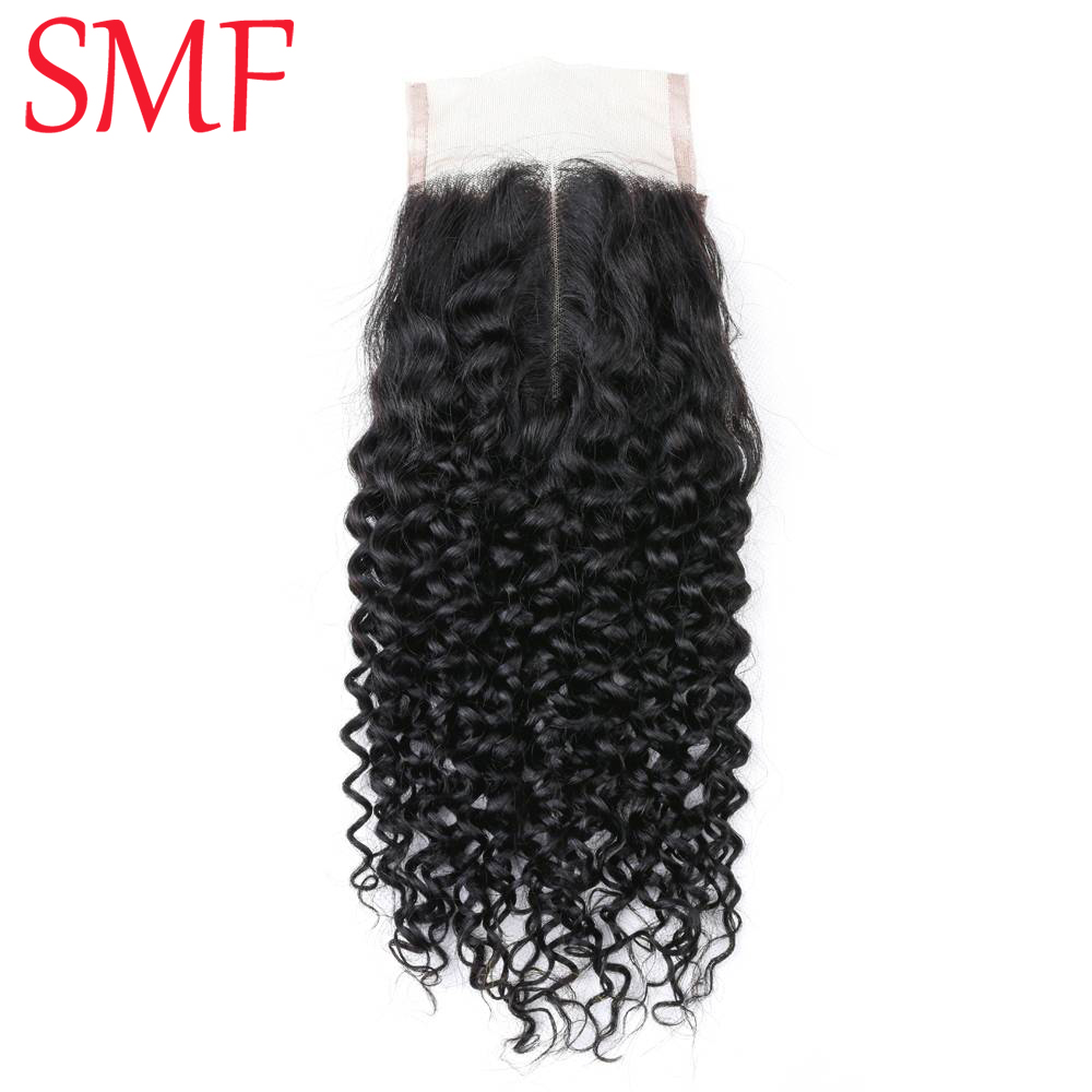 Buy Smf Kinky Curly Lace Closure Brazilian Human Hair Free Middle