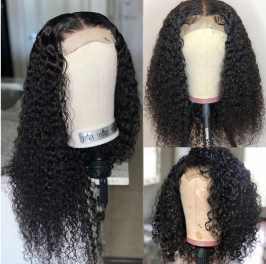 Black Womens Remy Human Hair Lace Closure For Curly Hair 150