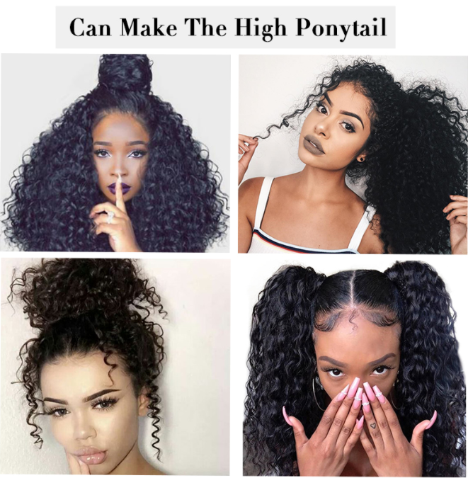 Buy Closure Wig Water Wave Wig Human Hair Peruvian Hair Wig For