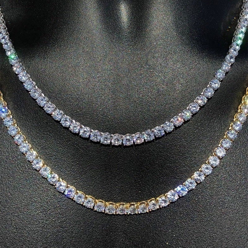 Zeffy Tennis Necklace for Women 18K Gold Plated Rhinestone Choker Necklaces  Dainty Zirconia Cut Faux Diamond chain Wedding Jewelry for Women - Yahoo  Shopping