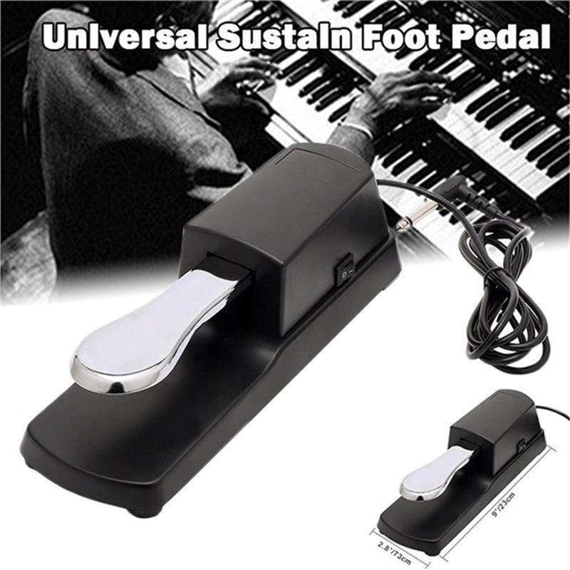 Synthesizers Midi Equipment Digital Piano Foot Damper with Non-slip Bottom for Digital Electronic Piano Keyboard Jaxbo Universal Sustain Pedal Black 