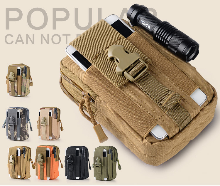 Hiking Military Camp Phone Pocket Tactical Molle Pouch Belt Waist Fanny Pack Bag