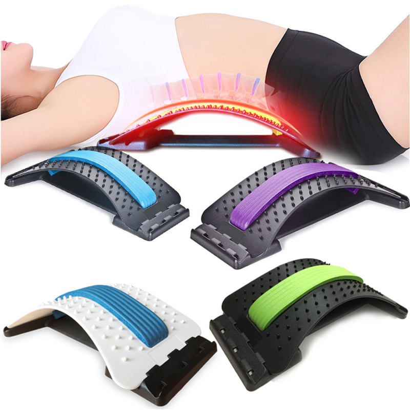 Adjustment Back Massager Stretcher Massage Tools Fitness Equipment Lumbar  Support Relaxation Spine Pain Relief Massage Therapy