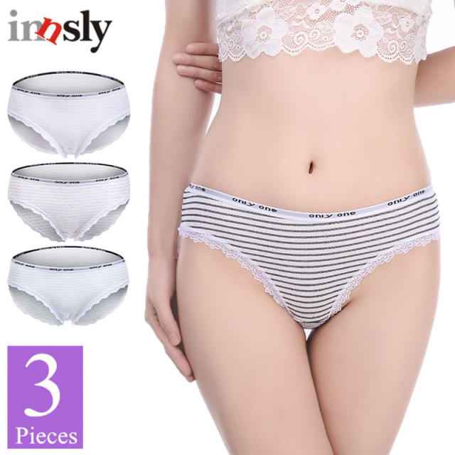 FEM Women's Cotton Panties Ladies Cotton Underwear with Lace - 3