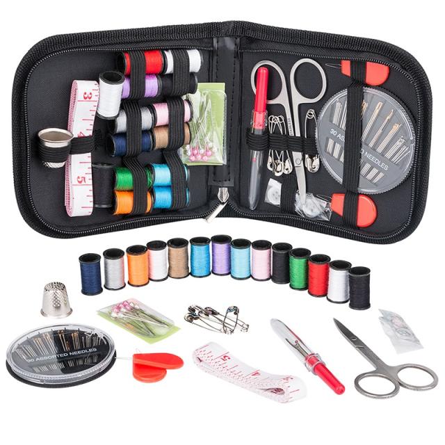 Portable Handbag Style Sewing And Mending Kit With Needles And