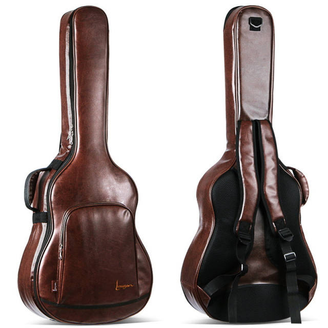 FIXAPIWK 41 Inch Electric Guitar Case Hardshell Plush Uimura PU Wood Portable Carrying Case Lockable Rugged (Black