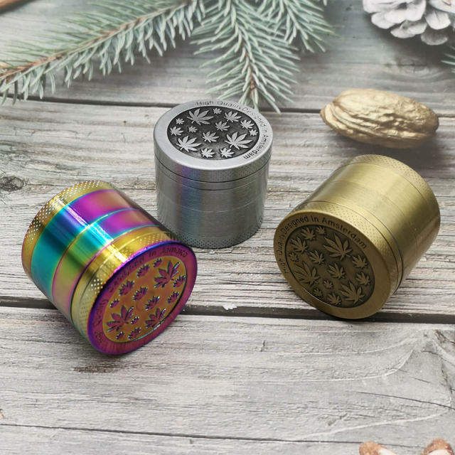Metal Leaf Design Herbal Herb Tobacco Grinder Smoke Grinders Hand Muller  Spice Mill Crusher Smoking Accessory