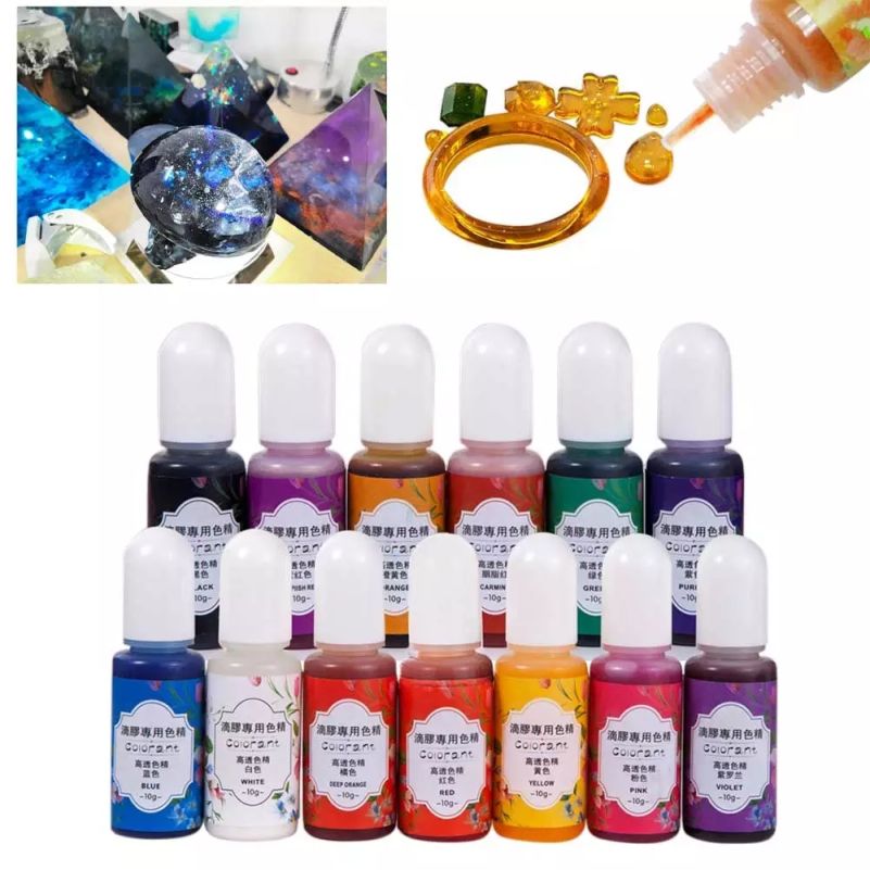13 Colors Liquid Epoxy Pigment Epoxy UV Resin Coloring DYE Resin